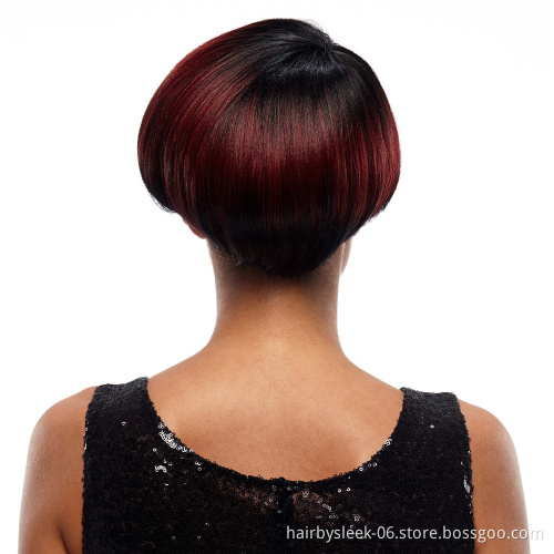 Rebecca fashion 8 inches Curl Short Straight hair Bob Synthetic Wigs wholesale Ombre Wigs Heat Resistant Hair For black Women